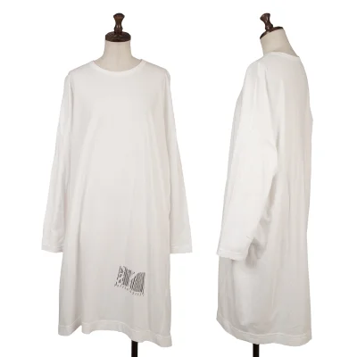 Y's Logo Barcode Print Hem Dress