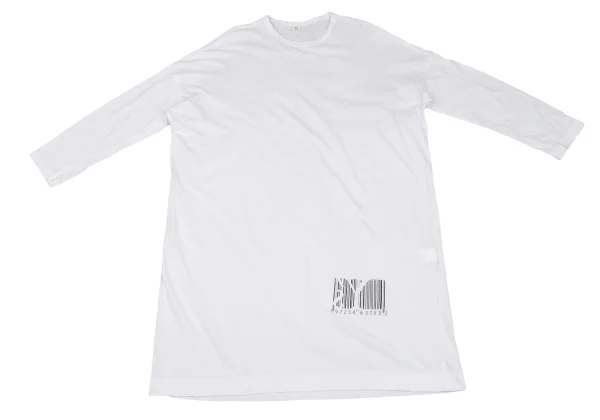 Y's Logo Barcode Print Hem Dress K-162631_002
