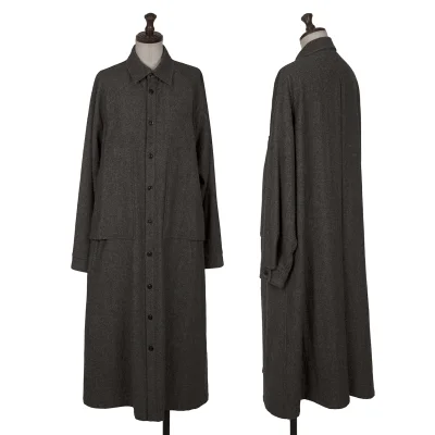 Y's Wool Nylon Pocket Design Shirt Dress