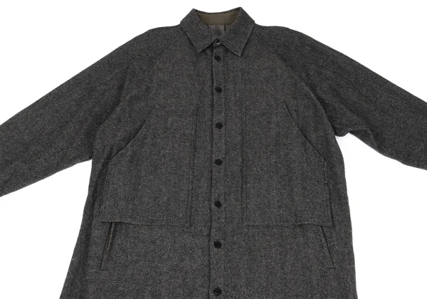 Y's Wool Nylon Pocket Design Shirt Dress K-162636_003