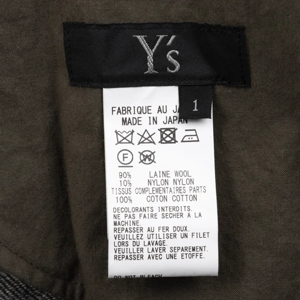 Y's Wool Nylon Pocket Design Shirt Dress K-162636_017