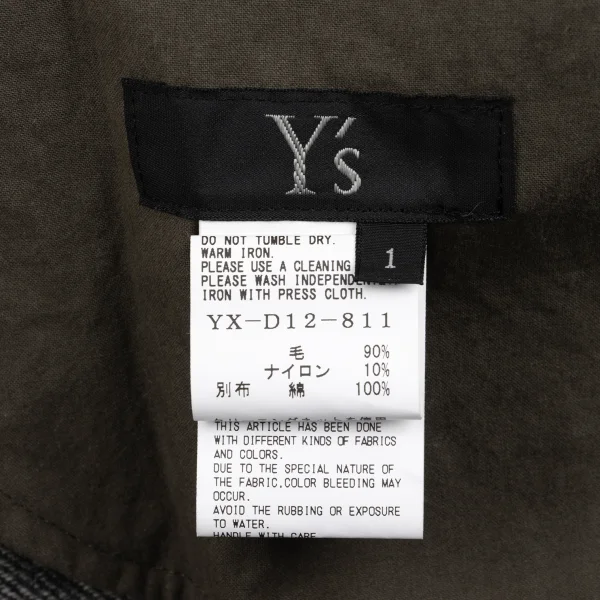 Y's Wool Nylon Pocket Design Shirt Dress K-162636_018