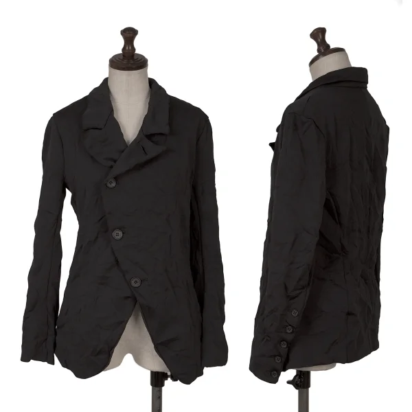 Y's Poly Wrinkled Jacket Navy 2 K-162637_001