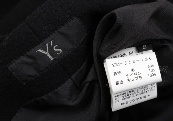 Y's Wool Nylon Half Wrap Jacket K-162638_018