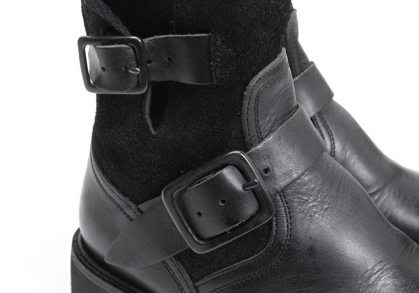 Y's Double Belted DesIgn Leather Boots K-162640_006