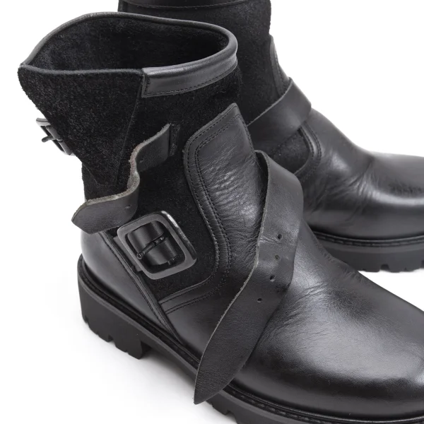 Y's Double Belted DesIgn Leather Boots K-162640_011