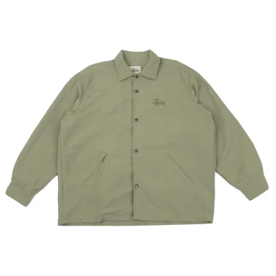 STUSSY Logo Print Nylon Coaching Jacket
