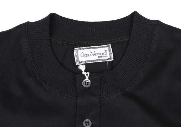 GIANNI VERSACE Rib Switching Henley Neck Sleeveless Top K-162646_003