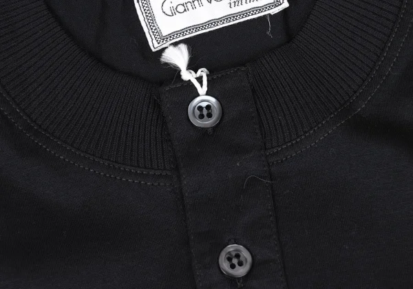 GIANNI VERSACE Rib Switching Henley Neck Sleeveless Top K-162646_004