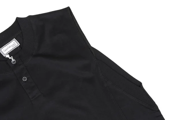 GIANNI VERSACE Rib Switching Henley Neck Sleeveless Top K-162646_005