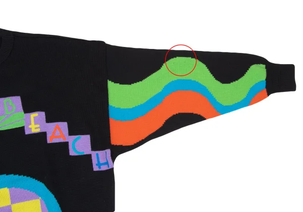 GIANNI VERSACE South Beach Jacquard Wool Knit Sweater K-162650_005