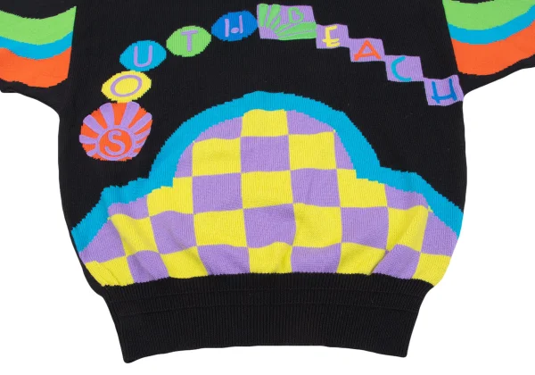 GIANNI VERSACE South Beach Jacquard Wool Knit Sweater K-162650_008