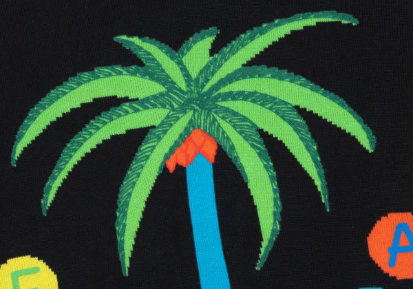 GIANNI VERSACE South Beach Jacquard Wool Knit Sweater K-162650_011