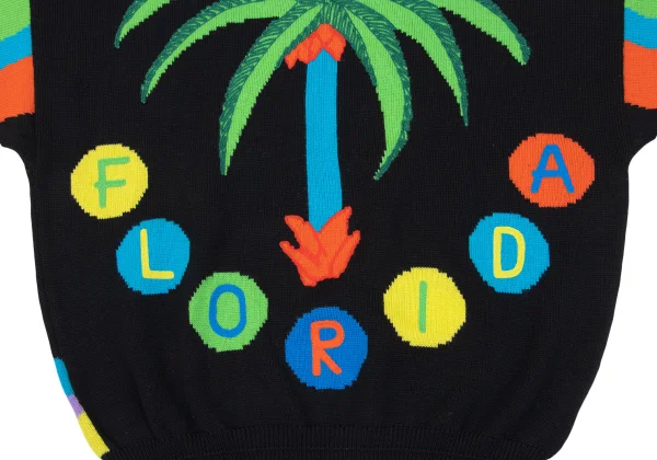 GIANNI VERSACE South Beach Jacquard Wool Knit Sweater K-162650_012