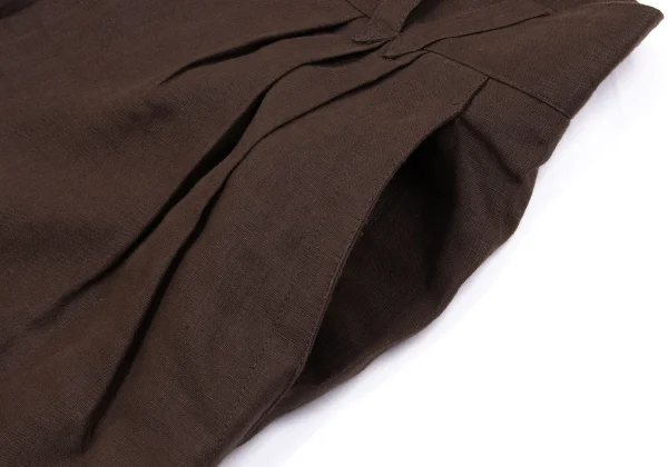 ジャンニヴェルサーチGIANNI VERSACE リネンワイドパンツ 茶50 K-162652_005