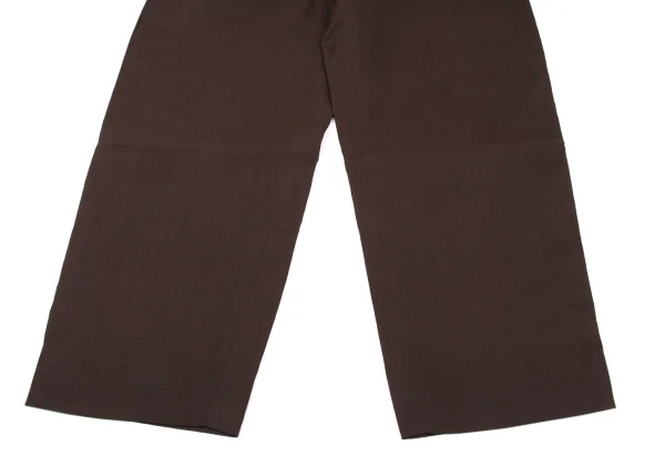 ジャンニヴェルサーチGIANNI VERSACE リネンワイドパンツ 茶50 K-162652_007