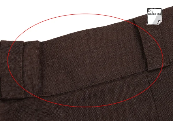 ジャンニヴェルサーチGIANNI VERSACE リネンワイドパンツ 茶50 K-162652_010