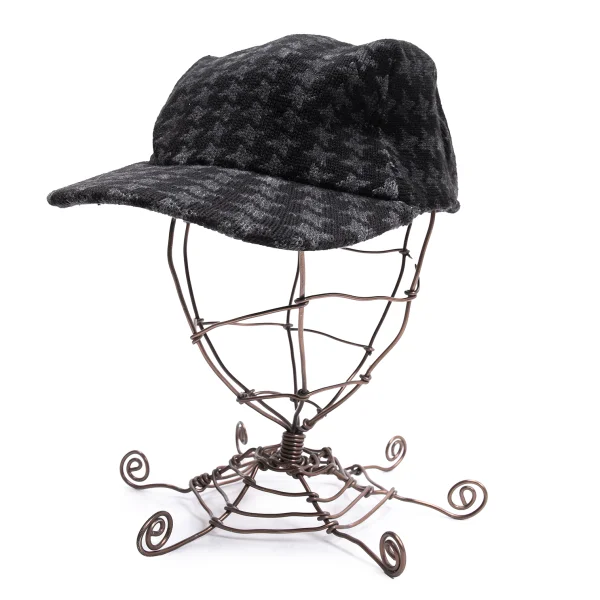 ARMANI EXCHANGE Cotton Wool Houndstooth Cap Grey  K-162654_001