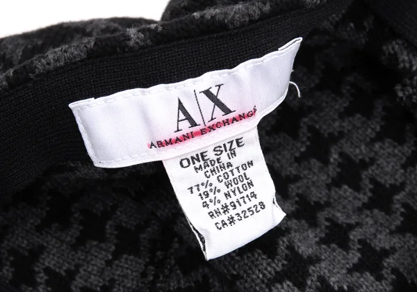 ARMANI EXCHANGE Cotton Wool Houndstooth Cap K-162654_008