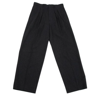 Jean Paul GAULTIER HOMME Wool Stitch Stripe Tuck Pants