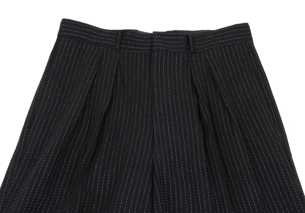Jean Paul GAULTIER HOMME Wool Stitch Stripe Tuck Pants K-162659_002