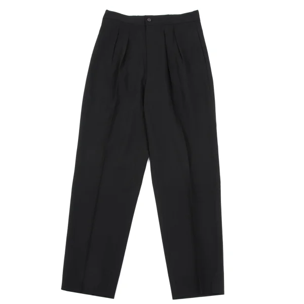Jean Paul GAULTIER HOMME Summer Wool Tuck Pants Black 48 K-162660_001