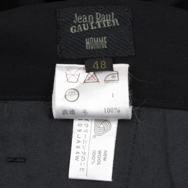 Jean Paul GAULTIER HOMME Summer Wool Tuck Pants K-162660_013