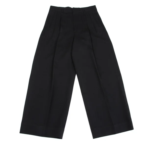 Jean Paul GAULTIER HOMME Wool Tuck Wide Pants Black 50 K-162664_001