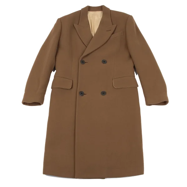 Jean Paul GAULTIER HOMME Wool Melton Peak Lapel Pea Coat Camel 50 K-162667_001