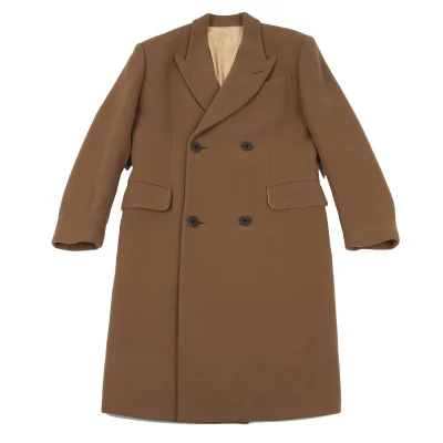 Jean Paul GAULTIER HOMME Wool Melton Peak Lapel Pea Coat