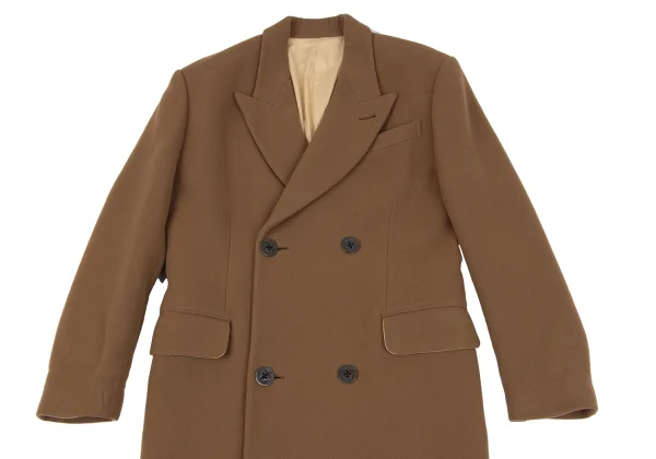 Jean Paul GAULTIER HOMME Wool Melton Peak Lapel Pea Coat K-162667_002