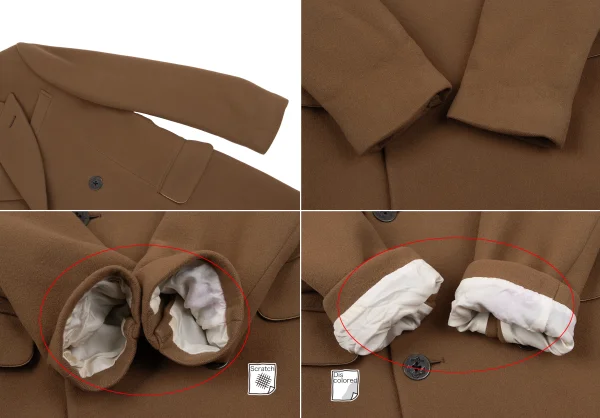 Jean Paul GAULTIER HOMME Wool Melton Peak Lapel Pea Coat K-162667_007