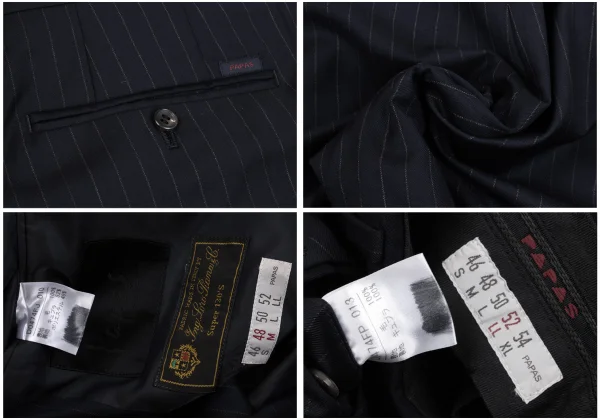 Papas GUABELLO SUPER130'S Wool Striped Jacket & Pants K-162674_020