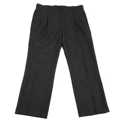 Papas Martin Sons＆Co. SUPER120'S & CASMERE Striped Tuck Pants