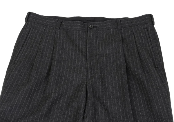 Papas Martin Sons＆Co. SUPER120'S & CASMERE Striped Tuck Pants K-162676_002
