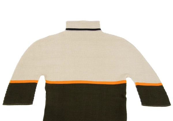 ISSEY MIYAKE me Color Switching Stretch Pleated High Neck T-shirt K-162679_003