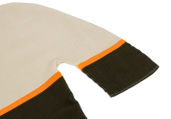 ISSEY MIYAKE me Color Switching Stretch Pleated High Neck T-shirt K-162679_005