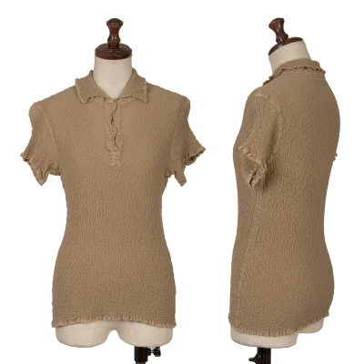ISSEY MIYAKE me Cauliflower Short Sleeve Polo Shirt