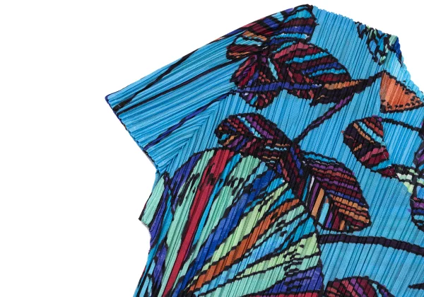 PLEATS PLEASE Colorful Botanical Printed T Shirt K-162682_005