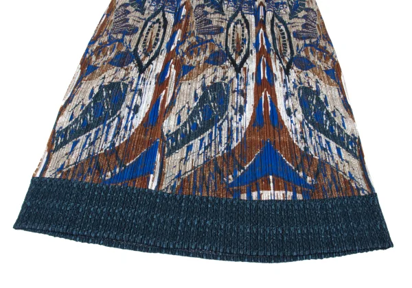 PLEATS PLEASE Lace Switching Graphic Printed Skirt K-162683_006