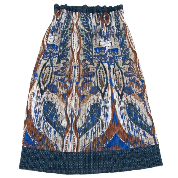 PLEATS PLEASE Lace Switching Graphic Printed Skirt K-162683_009