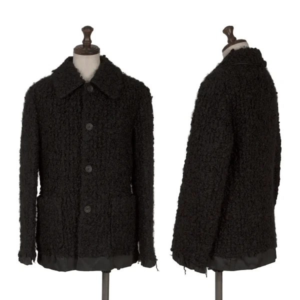 JUNYA WATANABE  Mohair Blended Knit Jacket Black S-M K-162686_001