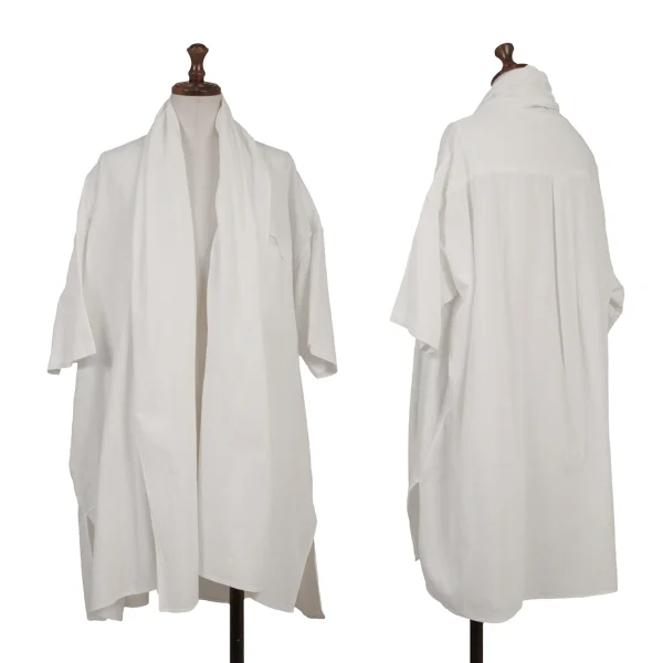 ROMEO GIGLI Cotton Buttonless Short Sleeve Shirt White 9T K-162687_001