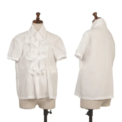 JUNYA WATANABE COMME des GARCONS  Linen Front Frill Blouse
