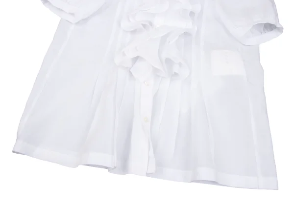 JUNYA WATANABE COMME des GARCONS  Linen Front Frill Blouse K-162691_010