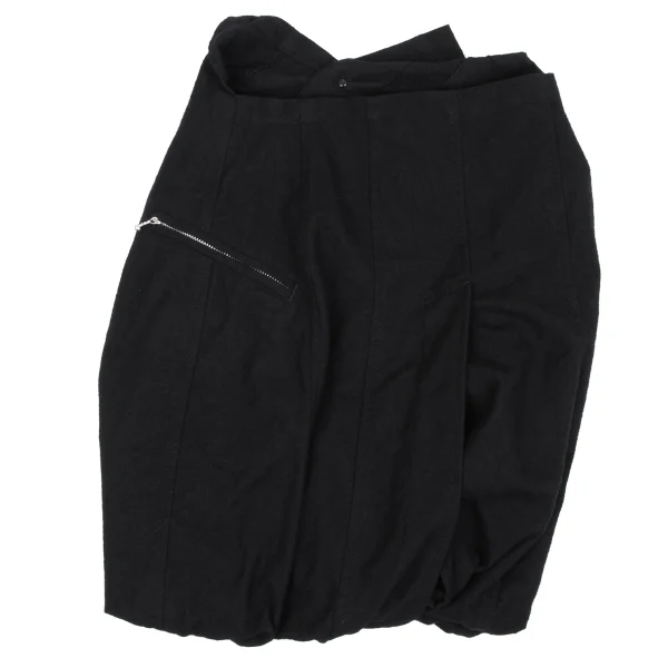 JUNYA WATANABE COMME des GARCONS Brushed Wool Fold Skirt K-162694_011