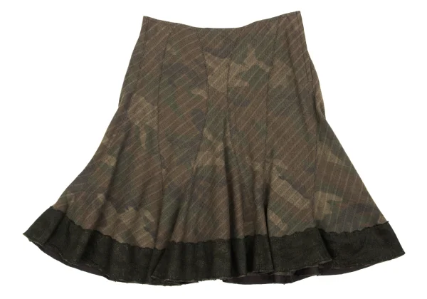 JUNYA WATANABE COMME des GARCONS Camouflage Hem Lace Patch Skirt K-162695_002