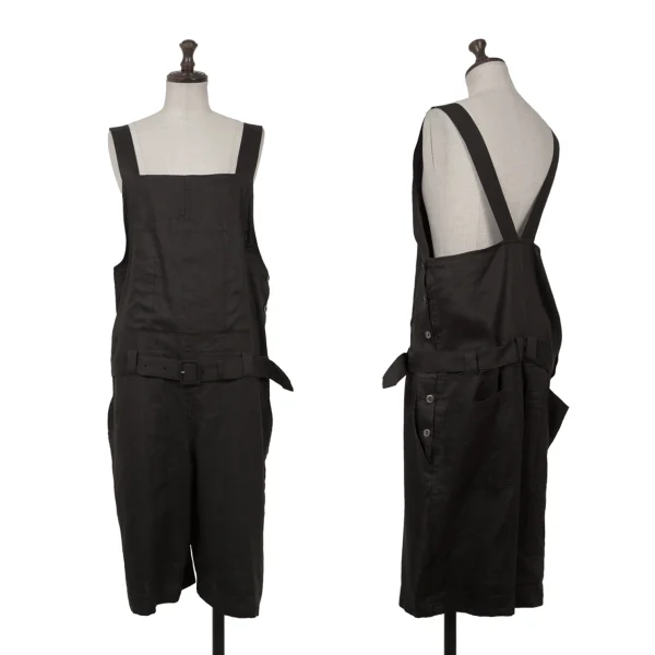 JUNYA WATANABE COMME des GARCONS Linen Belted Overalls Black S K-162697_001