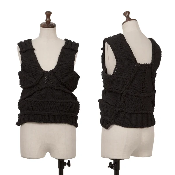 JUNYA WATANABE COMME des GARCONS Poly Sleeveless Knit Top Black S K-162698_001