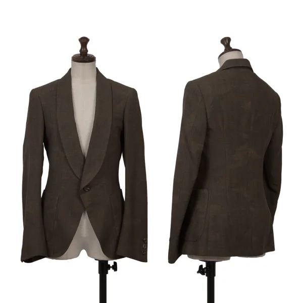 JUNYA WATANABE COMME des GARCONS Wool Printed 1B Jacket Brown SS K-162699_001